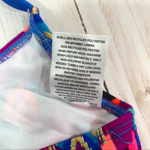 Art Class Girls Blue Pink Multi Gilded Tigerlily 2Pc Bikini Swim Set - NWT - Picture 8 of 9